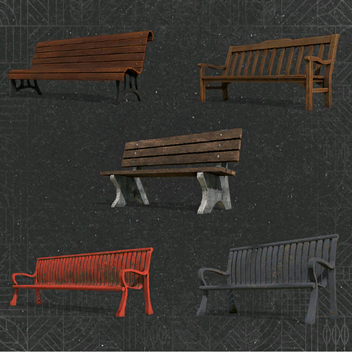 Platzierbare Bänke Pack