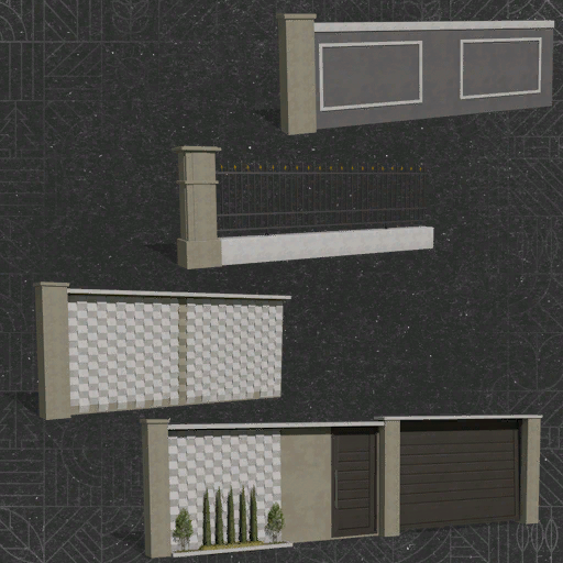 Modernes Wandset