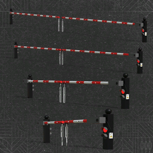 Zufahrtschranken Mit Beleuchtung Pack