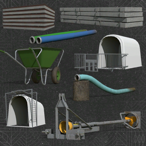 Platzierbares Milchfarm-Paket