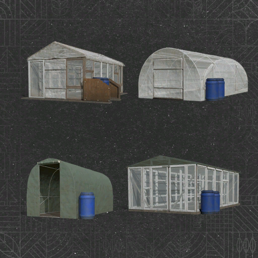 Packung Gewächshäuser